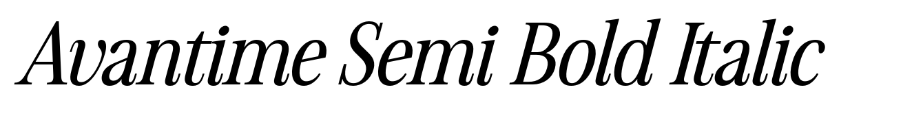 Avantime Semi Bold Italic